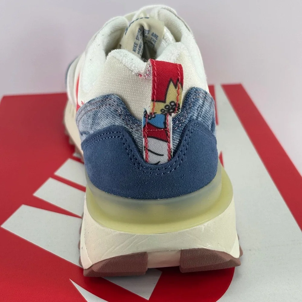 Nike Air Max Dawn Men 10.5 Coconut Milk Track Red DV1487-162 Retro Sneaker